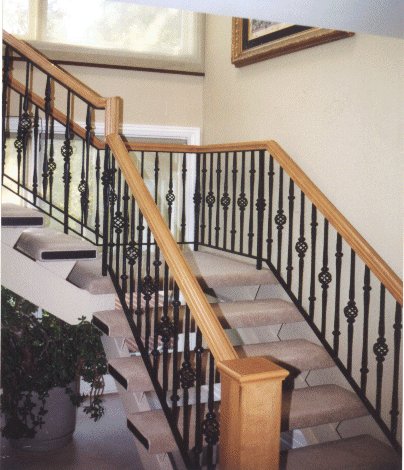 Stair Design Pictures on Interior Staircase Railingbasket   Collar Balustersfinish  Flat