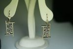 Ladies Yellow Gold Earrings - .18ct total round diamonds